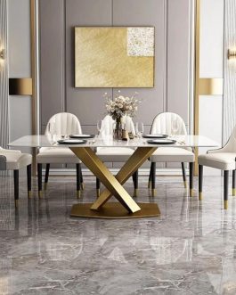 Marble top dining table